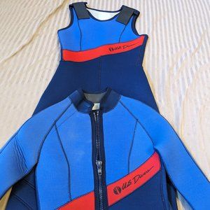 U.S. Divers Womens 2 Piece Professional Wetsuit New Size Medium